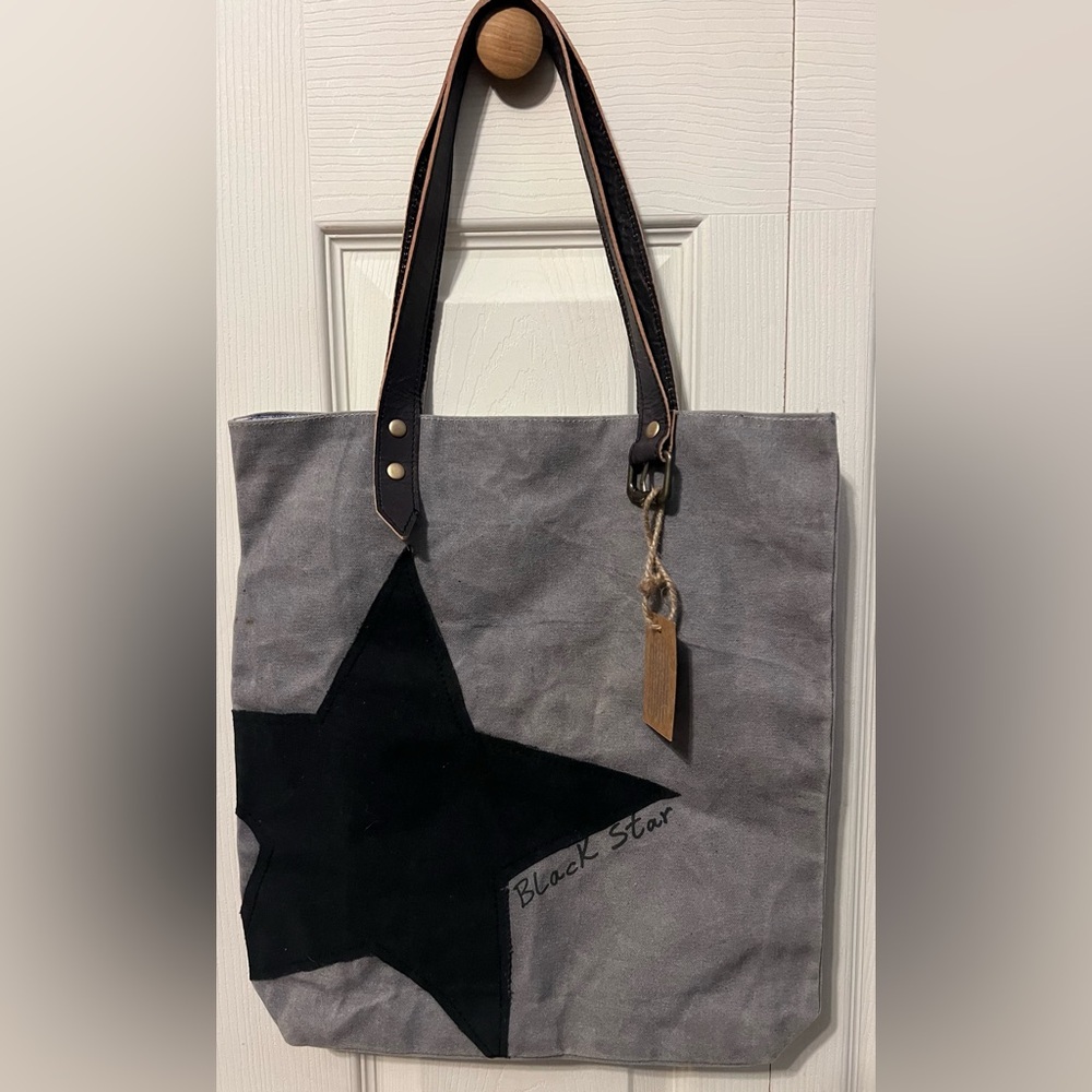 Unique Gray and Black Tote Bag